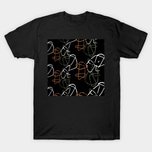 Abstract chaos of colorful lines T-Shirt